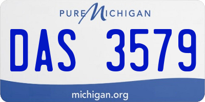 MI license plate DAS3579