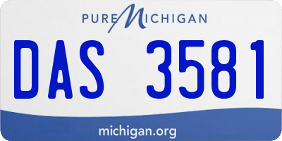 MI license plate DAS3581