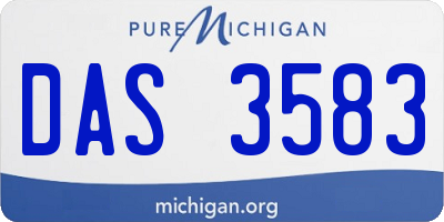 MI license plate DAS3583