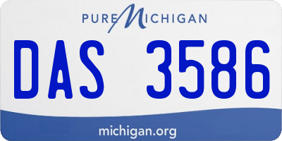 MI license plate DAS3586