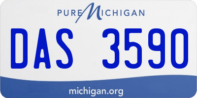 MI license plate DAS3590