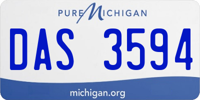 MI license plate DAS3594