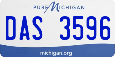 MI license plate DAS3596