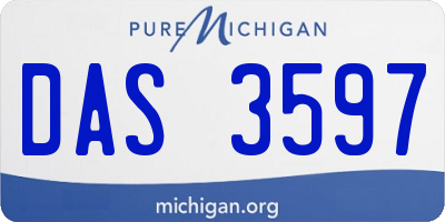 MI license plate DAS3597