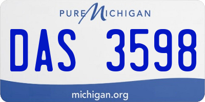 MI license plate DAS3598
