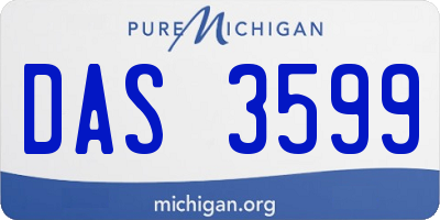 MI license plate DAS3599