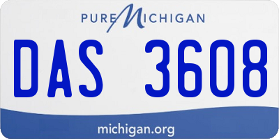 MI license plate DAS3608