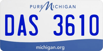 MI license plate DAS3610