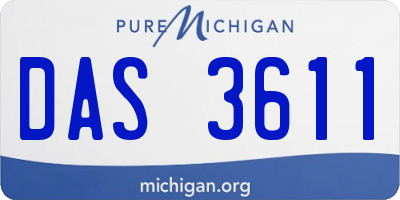 MI license plate DAS3611