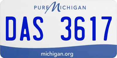 MI license plate DAS3617