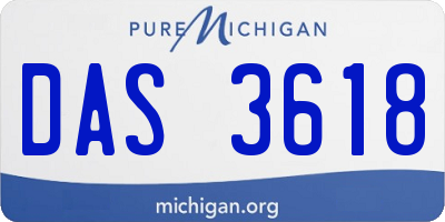 MI license plate DAS3618