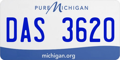 MI license plate DAS3620