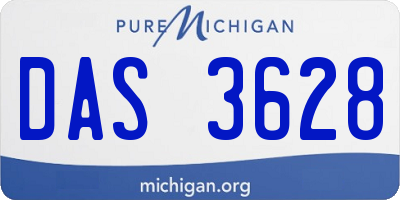 MI license plate DAS3628