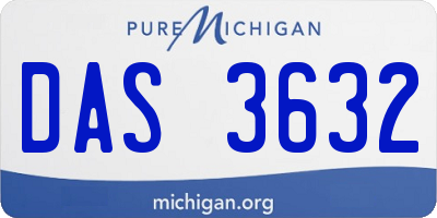 MI license plate DAS3632