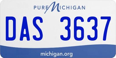 MI license plate DAS3637