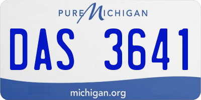 MI license plate DAS3641