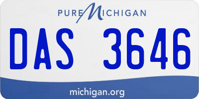 MI license plate DAS3646