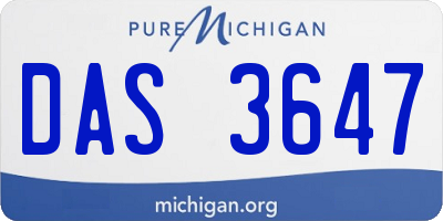 MI license plate DAS3647