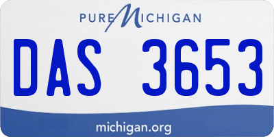 MI license plate DAS3653