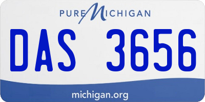 MI license plate DAS3656
