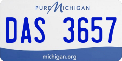 MI license plate DAS3657