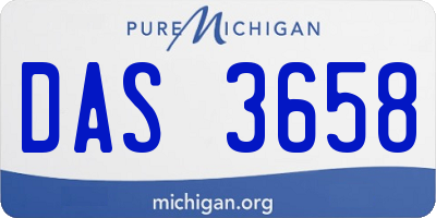 MI license plate DAS3658