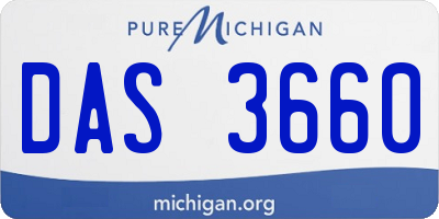 MI license plate DAS3660