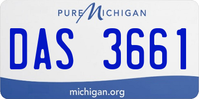 MI license plate DAS3661
