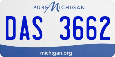 MI license plate DAS3662