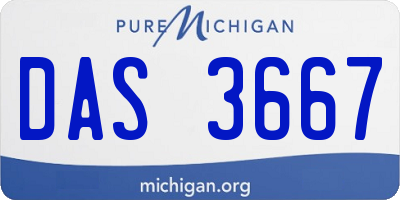 MI license plate DAS3667