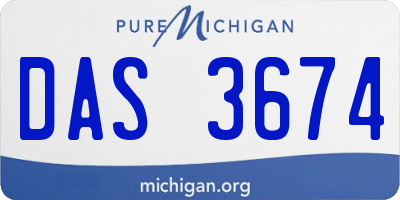 MI license plate DAS3674