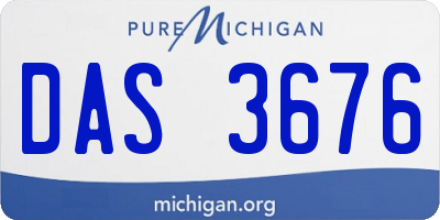 MI license plate DAS3676