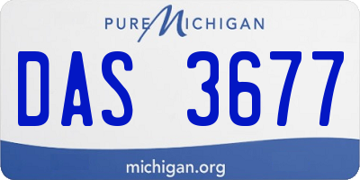 MI license plate DAS3677