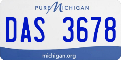 MI license plate DAS3678