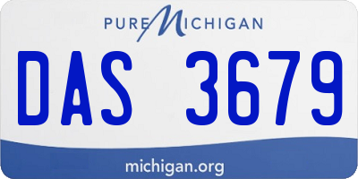 MI license plate DAS3679
