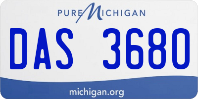 MI license plate DAS3680