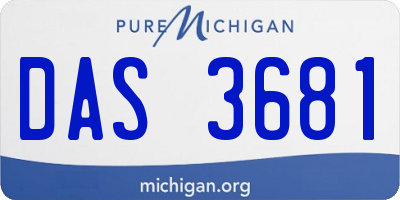 MI license plate DAS3681