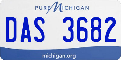 MI license plate DAS3682