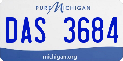 MI license plate DAS3684