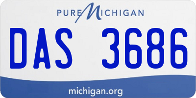 MI license plate DAS3686