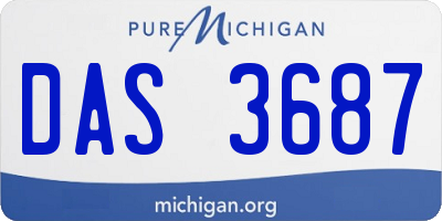 MI license plate DAS3687