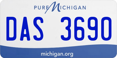 MI license plate DAS3690