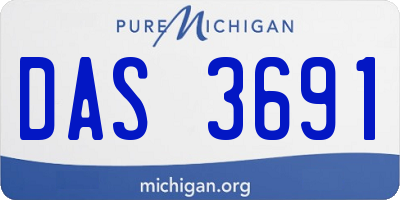 MI license plate DAS3691