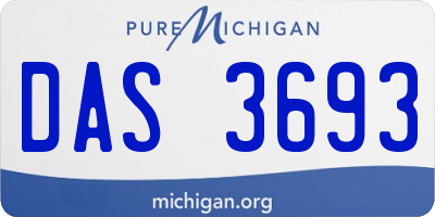 MI license plate DAS3693