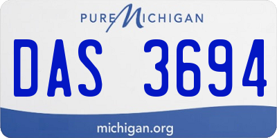 MI license plate DAS3694