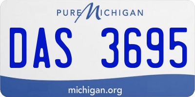 MI license plate DAS3695