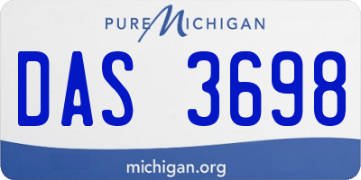MI license plate DAS3698