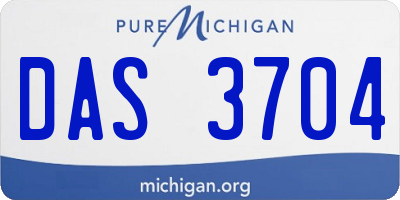 MI license plate DAS3704