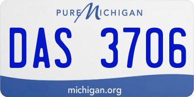 MI license plate DAS3706