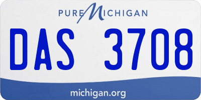 MI license plate DAS3708
